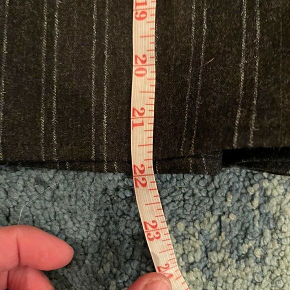 Gunex Trumpet Skirt US 4 Gray White Pinstripes Wool Blend Corpcore Minimalist - Picture 10 of 10